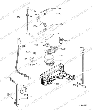 Взрыв-схема посудомоечной машины Aeg Electrolux F65002ID0P - Схема узла Hydraulic System 272